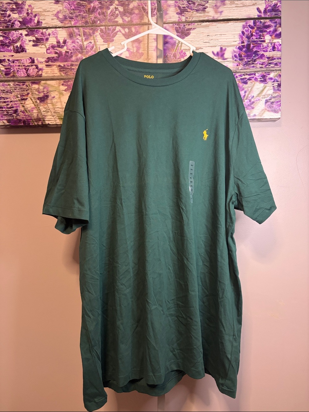Polo by Ralph Lauren Forest Green Short Sleeve Tee with Yellow Pony NWOT